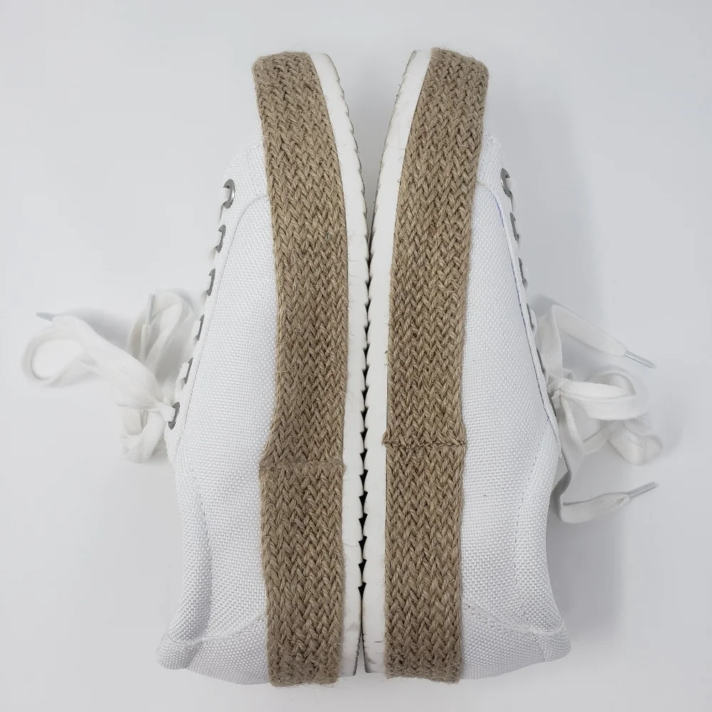 Espadrille White Platform Sneakers.